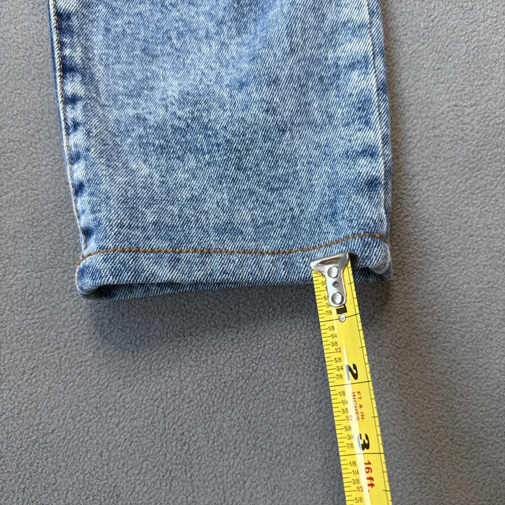 Sezane‎ Jeans Womens 34 Blue Austin High Waist Pleat Paperbag Preppy HEMMED READ - Picture 8 of 16